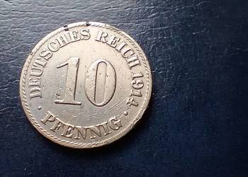 Stare monety 10 fenig 1914 A Niemcy