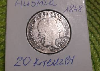 moneta srebrna Austrii z 1848r