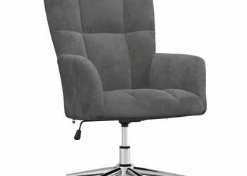 vidaXL Fotel, ciemnoszary, obity aksamitem(SKU:328162)