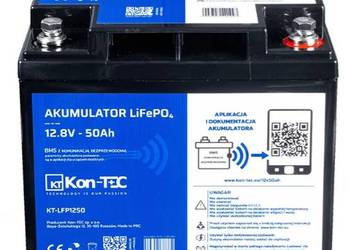Akumulator LiFePO4 12V (12,8V) 50Ah KON-TEC jacht motorówka