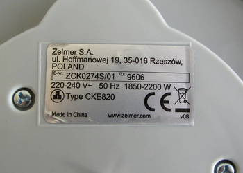 Podstawa do czajnika elektrycznego Zelmer ZCK0274S/01
