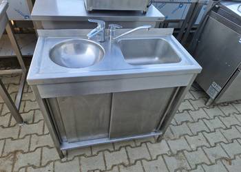 Zlew Gastronomiczny 2 Komorowy Drzwi Suwane 90/40/85