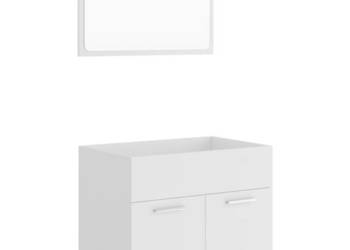 2-cz. zestaw mebli łazienkowych biały materiał drewnopochodny WM-804782