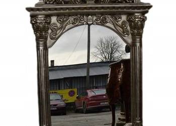 SREBRNE KOLUMNOWE LUSTRO - SREBRO KRYSZTAŁ KWIATY