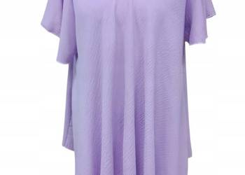 Bluzka Damska Trapezowa oversize UNI -132cm biust fiolet