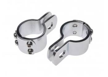 Obejmy na gmole do motocykla 28 mm 1-1/8" chrom -2szt