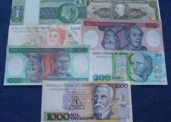 BRAZYLIA Kolekcjonerskie Banknoty Zestaw - 7 sztuk UNC