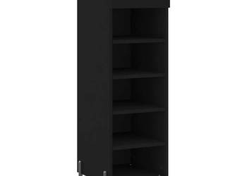 Szafka na buty czarna 30x35x105 cm materiał drewnopochodny WM-829685