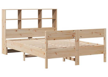 Łóżko z regałem bez materaca lite drewno sosnowe 160x200 cm WM-3322981