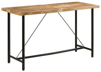 Stolik barowy 180x70x107 cm lite drewno mango i żelazo WM-356383