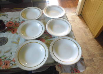 Talerze porcelanowe z Włocławka 6 sztuk- głębokie. Talerze porcelanowe z Włocławka 6 sztuk- głębokie.