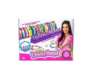 Zestaw kolorowych gumek z krosnem LOOM BAND