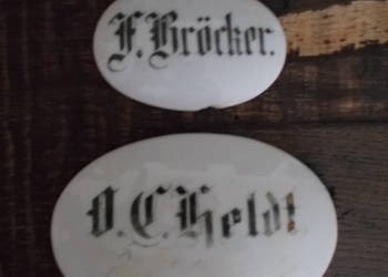 Przedwojenna Porcelanka-Wypukły Kształt-Zestaw 2 szt.-Vintage