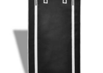 Materiałowa szafa na buty z osłoną 58x28x106 cm czarna WM-240503