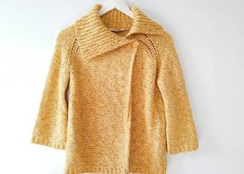 Żółty wełniany moherowy sweter Laura Ashley Vintage y2k