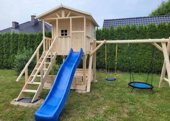 Domek dla dzieci place zabaw huśtawki montaż gratis transport cały kraj