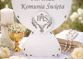 Biały kielich komunijny XL 25 cm