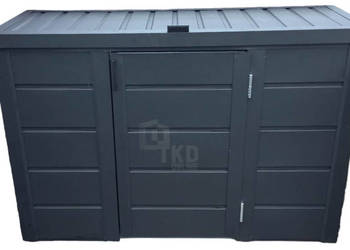Zabudowa koszy na śmieci wiata obudowa 177x65x110 cm 3x120L TKD331