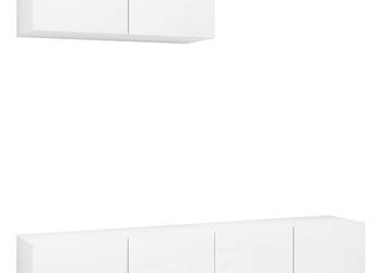 Szafki telewizyjne 3 szt. białe materiał drewnopochodny WM-3078701