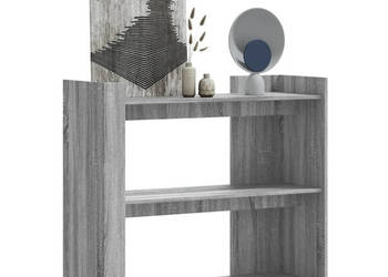 Stolik konsolowy szary dąb sonoma 100x35x90 cm WM-848477
