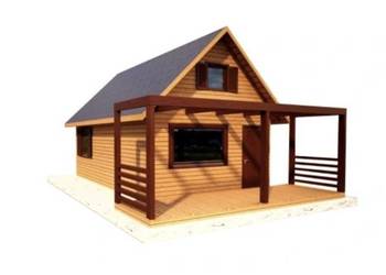 Domek drewniany całoroczny letniskowy 8m x 4m 20mm