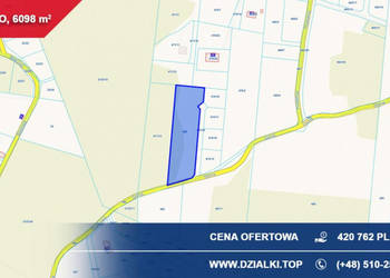 DZIAŁKA INWESTYCYJNA Z WZ NA DO 6 DOMÓW | 6098 m² | OBROWO