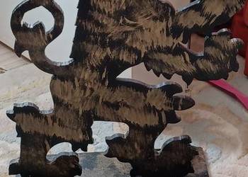 ŻELIWNA KILKA KILO WAŻY -FIGURA LEW STOJACA DO OZDOBY BRAMY DRZWI