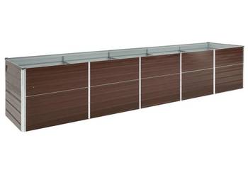 vidaXL Podwyższona donica z galwanizowanej stali 400x80x77 cm(SKU:47062)