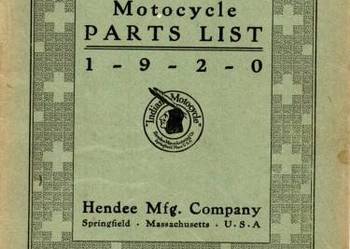 Indian Scout Parts List 1920