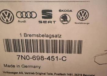 Klocki hamulcowe OE 7N0698451C