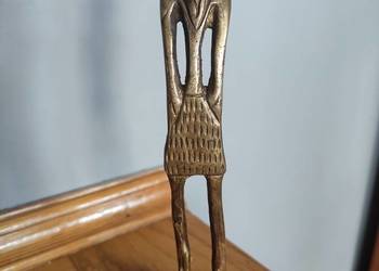 Rzeźba plemienna Afryka mosiądz brąz Lobi Dogon 19 cm retro