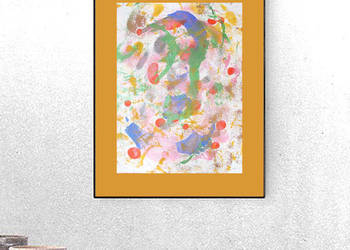 nowoczesny obraz malowany ręcznie, abstrakcja grafika 30x40