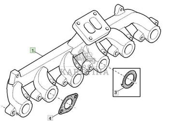 John Deere 6068HLA73 6820 6920 6920S Kolektor Wydechowy CZĘŚCI R515314