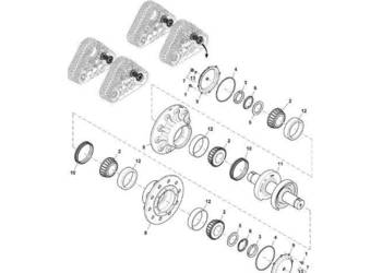 John Deere 9470RX - Oś RE575998 (Gąsienice i obciąźniki) John Deere 9470RX - Oś RE575998 (Gąsienice i obciąźniki)