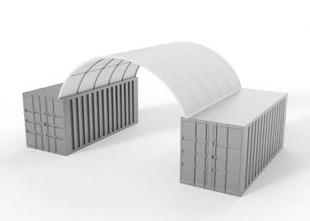 Zadaszenie kontenerowe 6x6m PVC 750g/m2