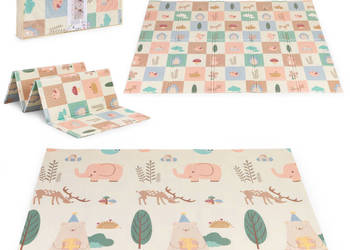 Mata piankowa dla dzieci 200x180 cm edukacyjna dwustronna składana + torba…