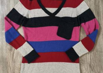Sweter w wielokolorowe pasy, rozmiar 12/40