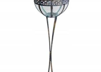 Metalowy lampion LATARNIA gięte szkło piękna glamour 130 cm