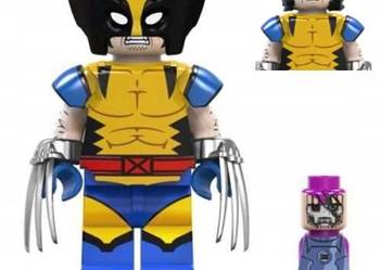 Klocki figurka ludzik WOLVERINE LOGAN + mini SENTINEL dwustronna-główka
