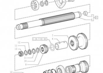 New Holland T6010 Wałek 24t, 26t, 508mm l 5171899