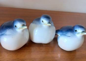 Figurki porcelanowe "Wróbel" zestaw 3 szt.