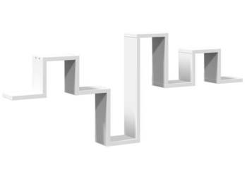 Półka wisząca biała 1045x10x43 cm materiał drewnopochodny WM-840723