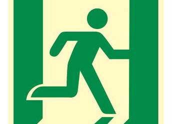 Naklejka BHP wyjście ewakuacyjne(prawostronne) AE002