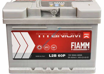 Akumulator 12V 60Ah 600A FIAMM TITANIUM PRO Prawy Plus