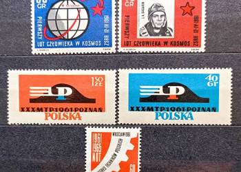 Znaczki polskie rok 1961 czyste