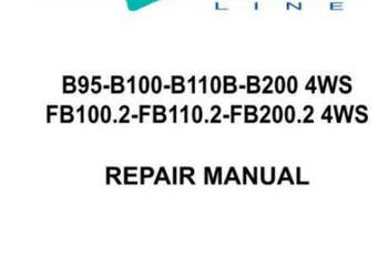 Fiat Kobelco B95, B100, B110b, B200b-4ws instrukcja napraw