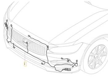 VOLVO S90 V90 II wiazka instalacja przedniego zderzaka kpl…
