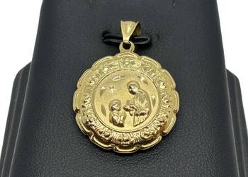 Złota Zawieszka Dwustronna Medalion Dwustronny Próby 585 2,84g
