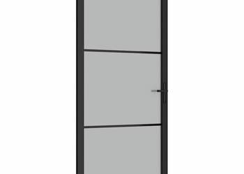 vidaXL Drzwi wewnętrzne, 93x201,5 cm, czarne(SKU:350554)