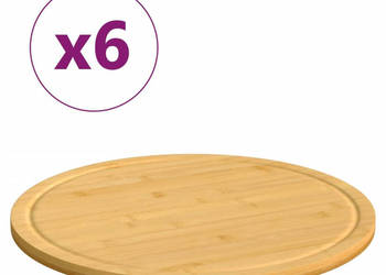 Deski do krojenia 6 szt. Ø30x15 cm bambusowa WM-352778